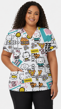 Hello Kitty Print Scrub Top