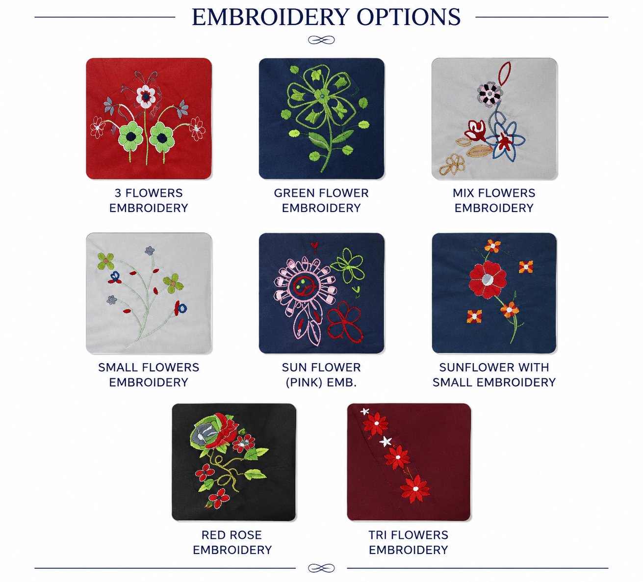 Embroidery Options