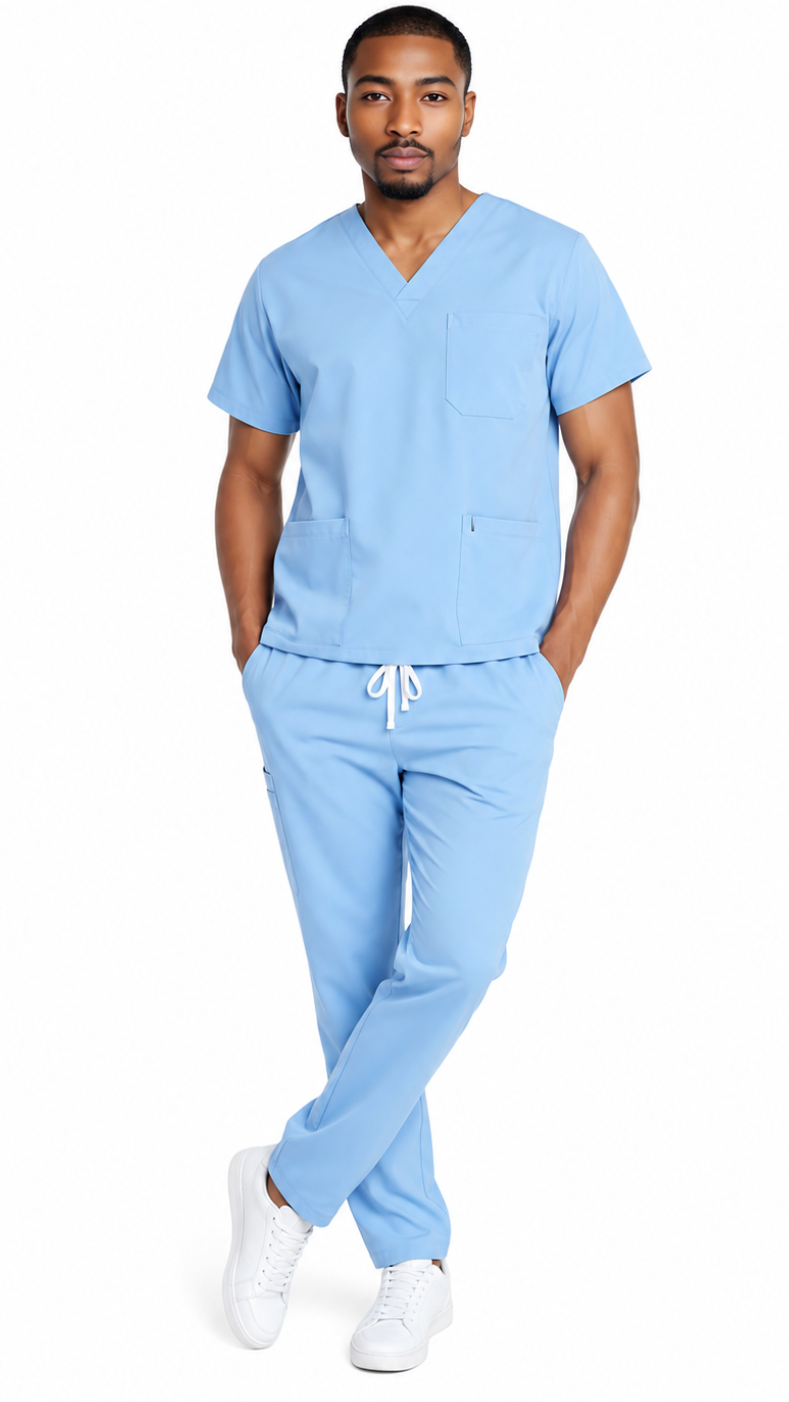 Unisex 6 pocket scrub set with pencil slot