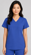 Women’s V-neck 1 chest pocket scrub top
