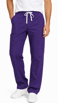 Unisex 5 pocket cargo scrub pants with elastic waist and drawstring