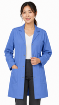 Unisex 3 pocket lab coat with snap buttons