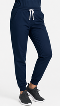 Unisex 3 pocket jogger scrub pants with elastic ankle cuffs and drawstring waist