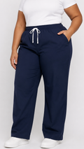 Unisex 2 pocket scrub pants with elastic waist and drawstring