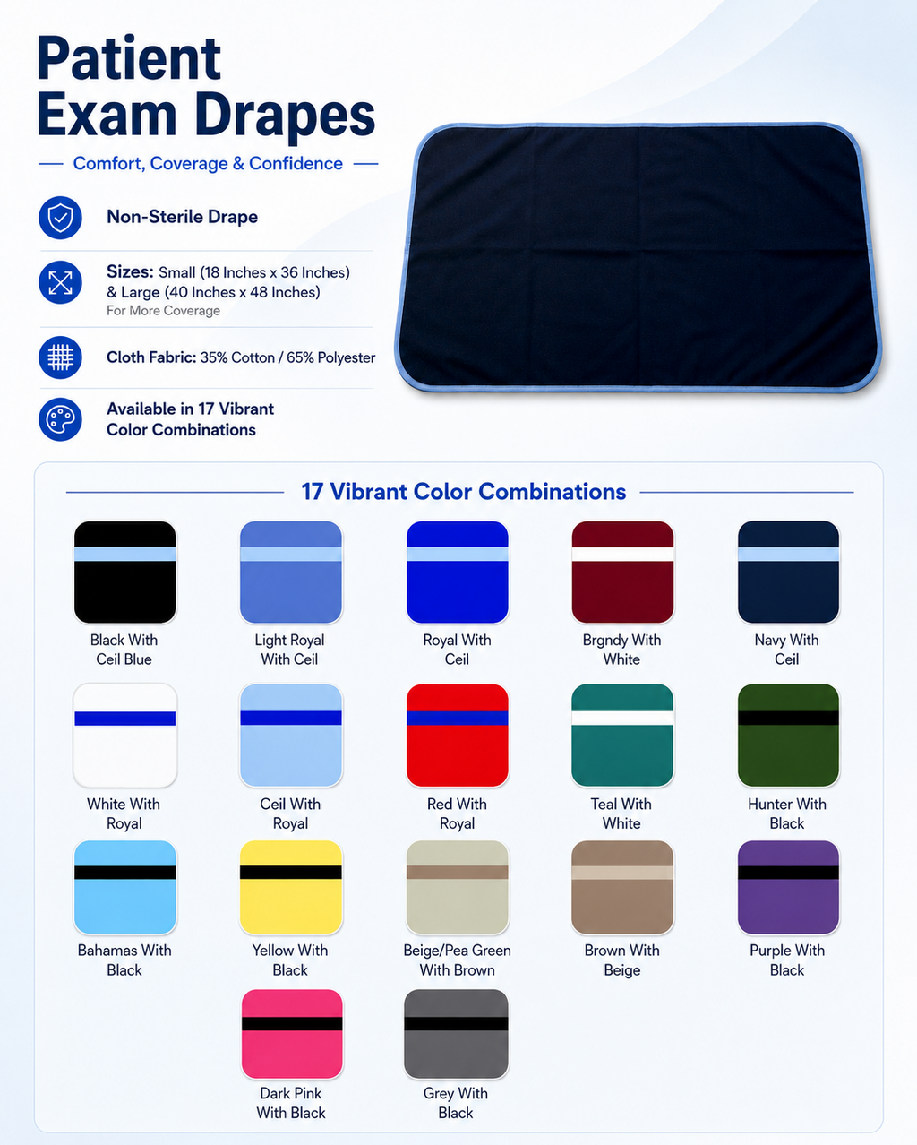 Non-Sterile Cloth Patient Examination Drape
