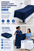 Oversized reusable cloth patient exam drape sheet 52 x 72 inches